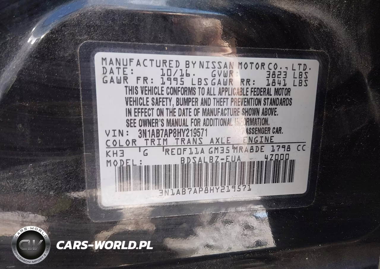 2017 Nissan Sentra S VIN:3N1AB7AP8HY219571 - 9
