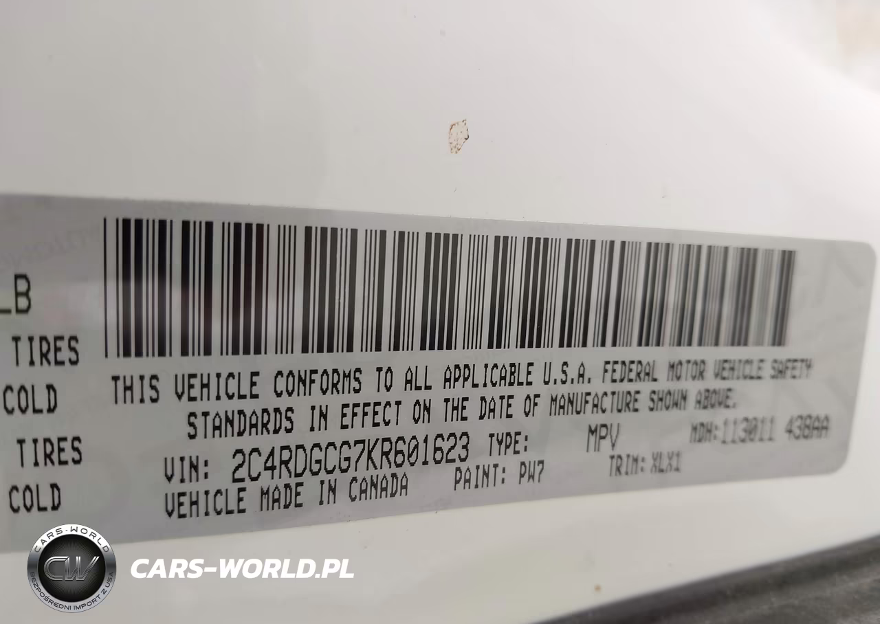 2019 Dodge Grand Caravan Sxt VIN:2C4RDGCG7KR601623 - 9