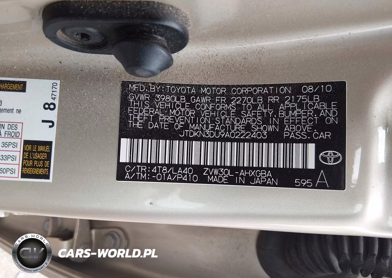 2010 Toyota Prius Iv VIN:JTDKN3DU9A0222403 - 9