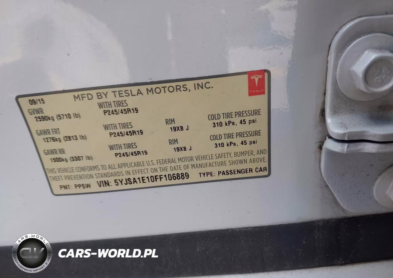 2015 Tesla Model S 60-70-85 VIN:5YJSA1E10FF106889 - 9