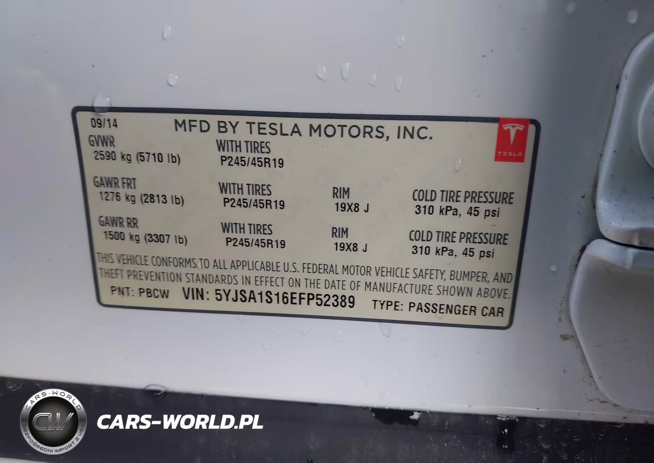 2014 Tesla Model S VIN:5YJSA1S16EFP52389 - 9