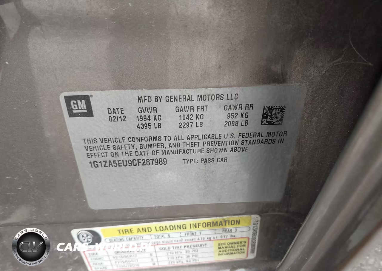 2012 Chevrolet Malibu Ls VIN:1G1ZA5EU9CF287989 - 9