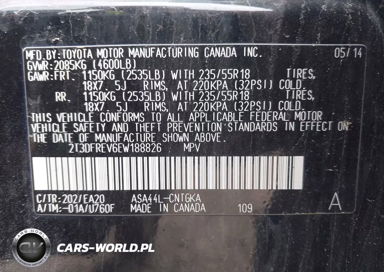 2014 Toyota Rav4 Limited VIN:2T3DFREV6EW188826 - 9