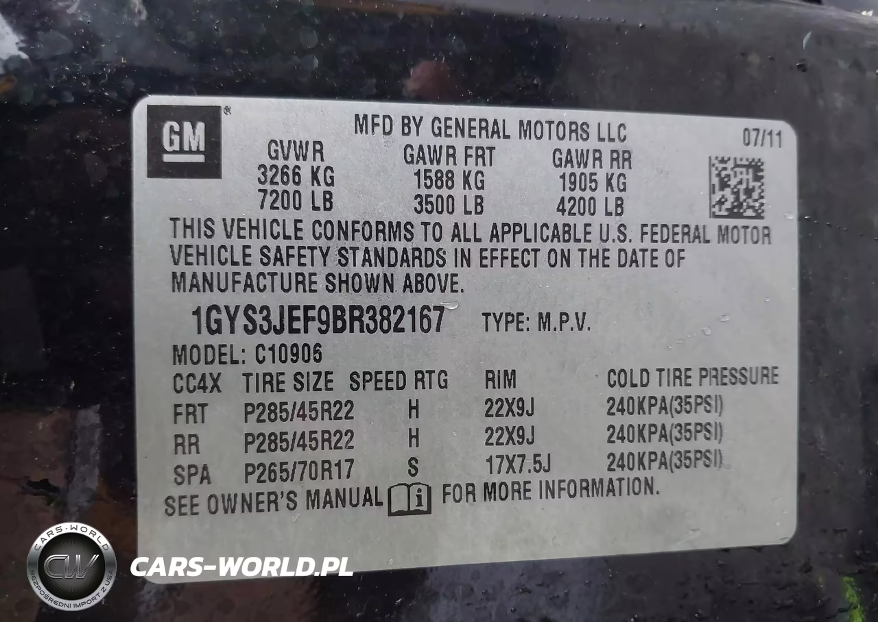 2011 Cadillac Escalade Esv Premium VIN:1GYS3JEF9BR382167 - 9