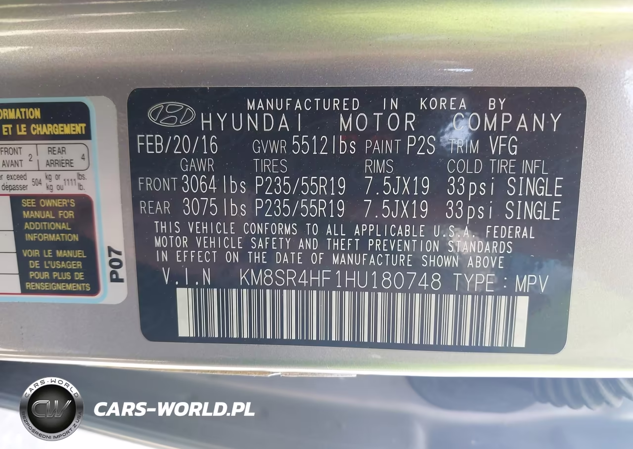 2017 Hyundai Santa Fe Limited Ultimate VIN:KM8SR4HF1HU180748 - 9
