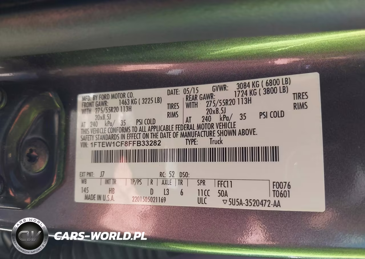 2015 Ford F-150 Lariat VIN:1FTEW1CF8FFB33282 - 9