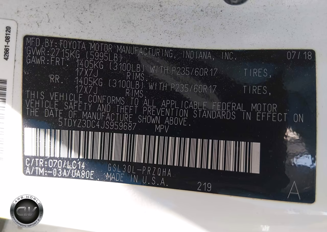 2018 Toyota Sienna Xle 8 Passenger VIN:5TDYZ3DC4JS959687 - 9