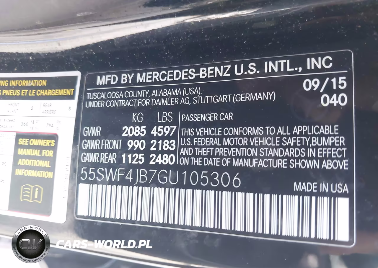 2016 Mercedes-Benz C 300 VIN:55SWF4JB7GU105306 - 9