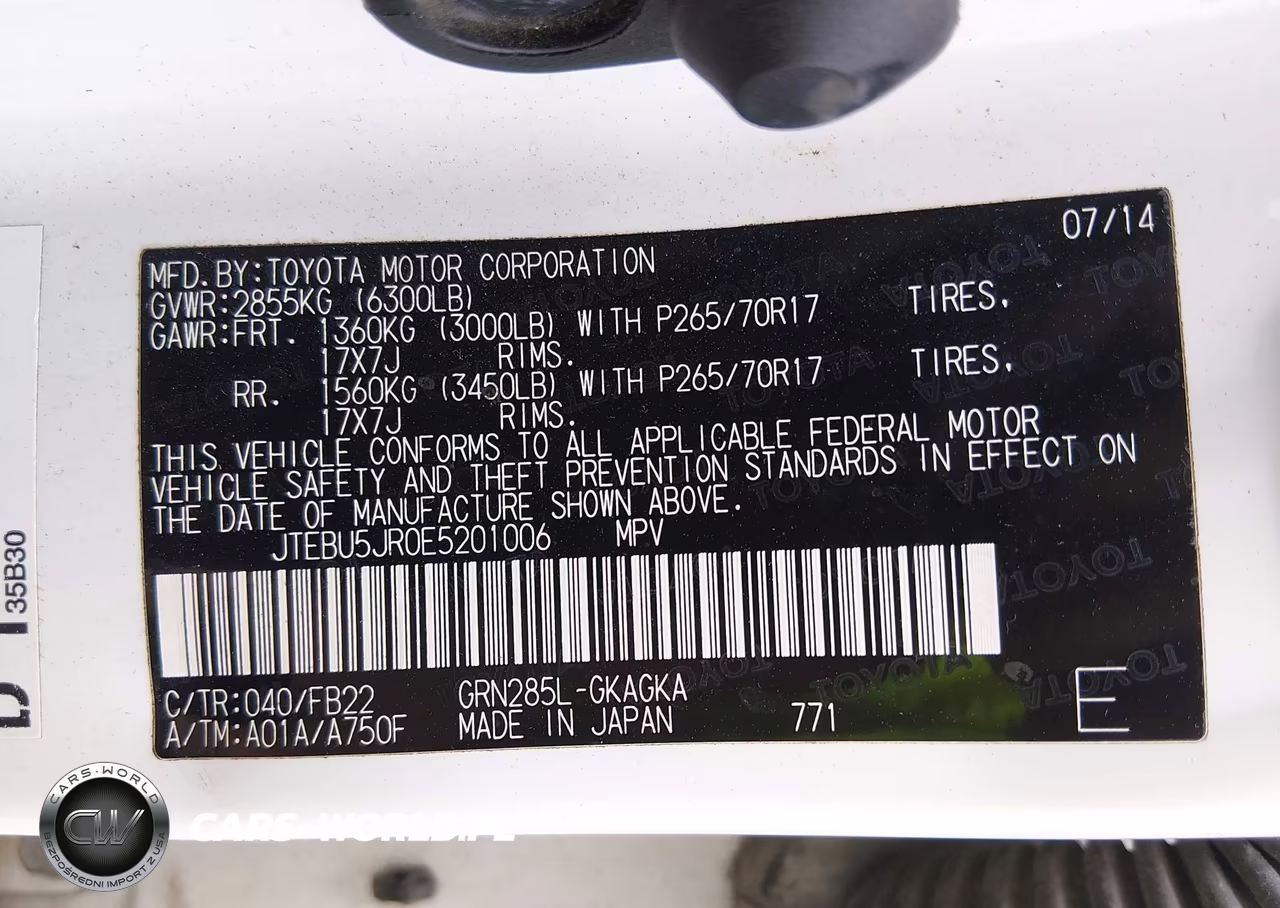 2014 Toyota 4Runner Sr5 VIN:JTEBU5JR0E5201006 - 9