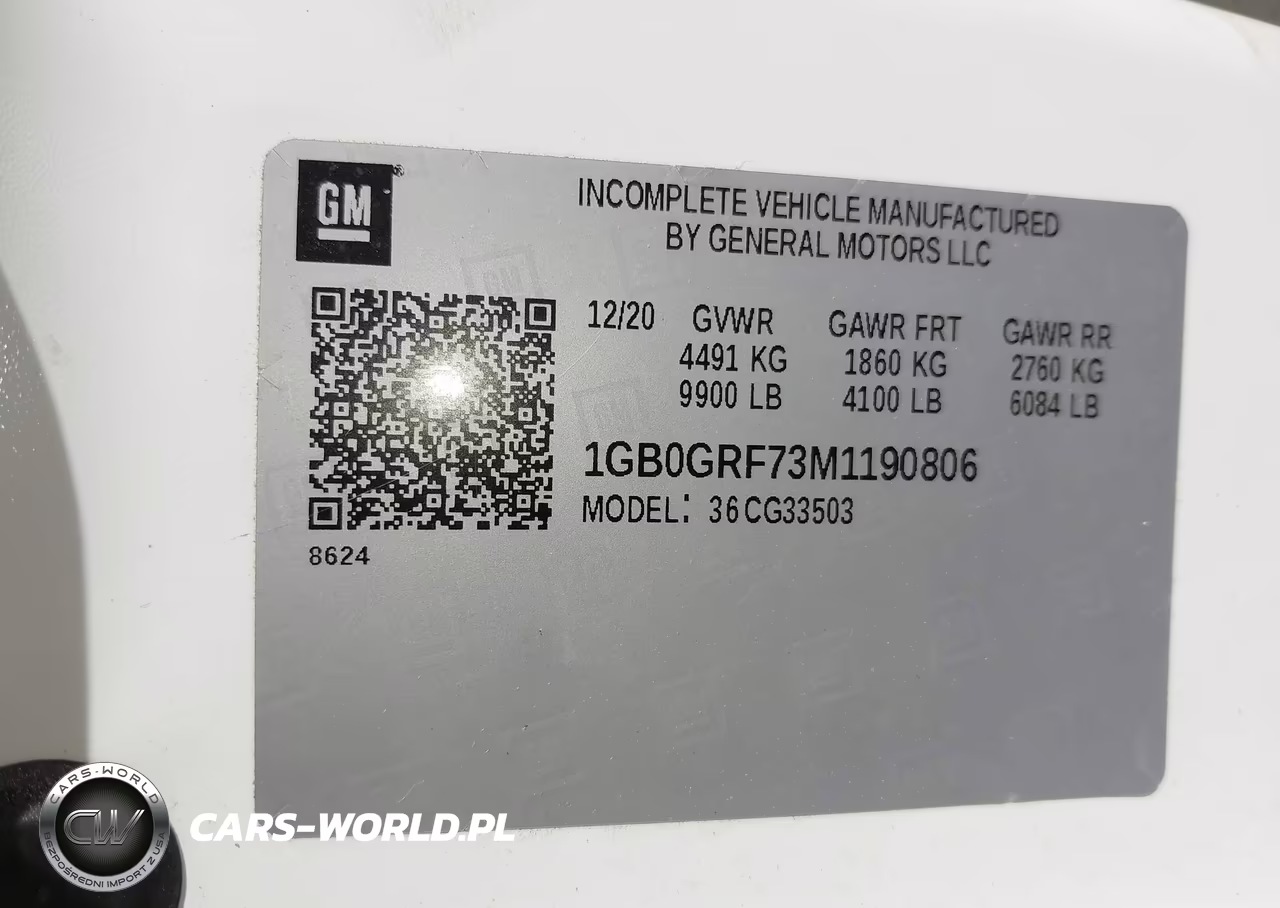 2021 Chevrolet Express Cutaway Work Van VIN:1GB0GRF73M1190806 - 6