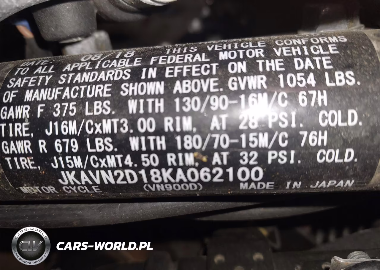 2019 Kawasaki Vn900 D VIN:JKAVN2D18KA062100 - 10