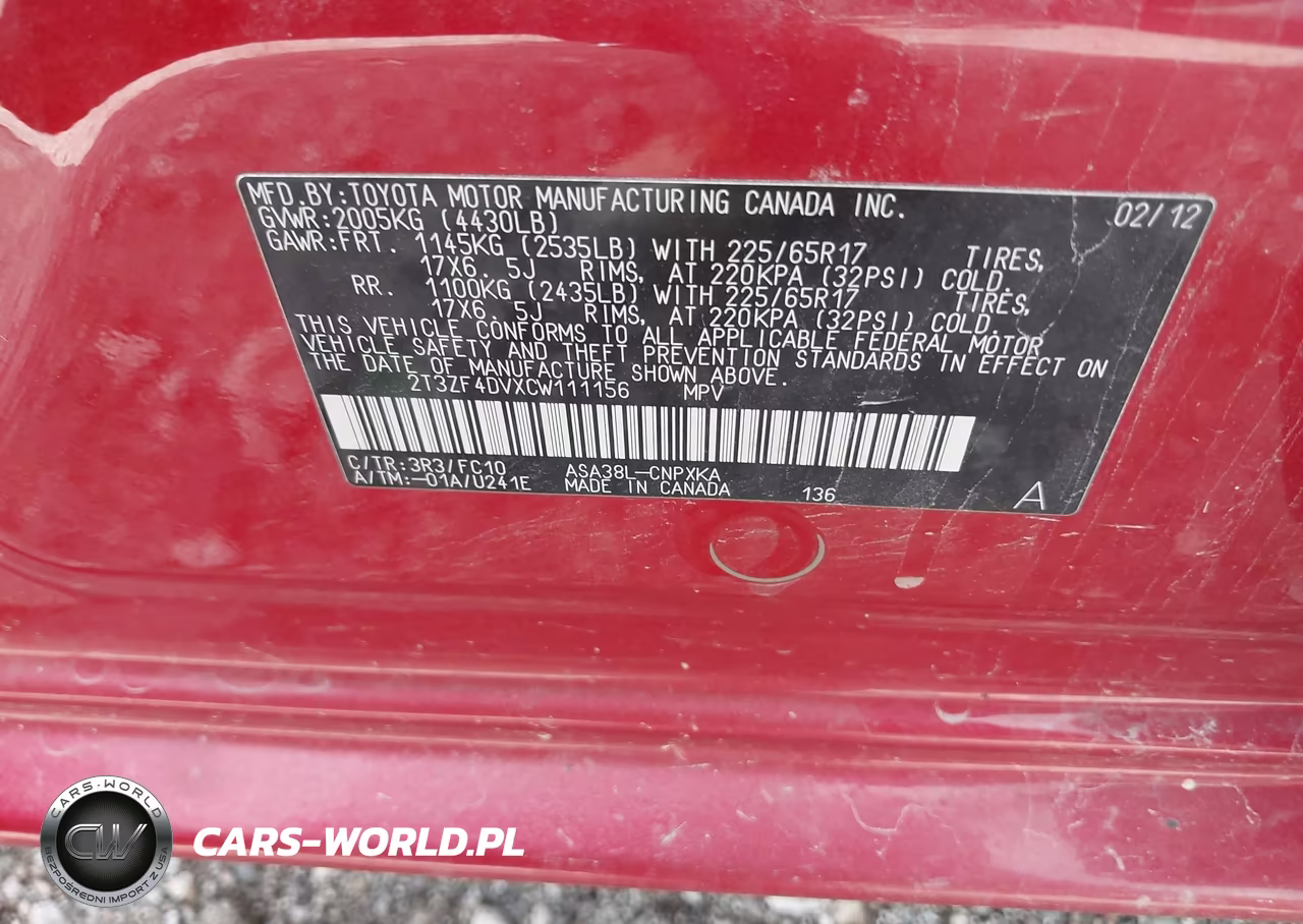 2012 Toyota Rav4 VIN:2T3ZF4DVXCW111156 - 9