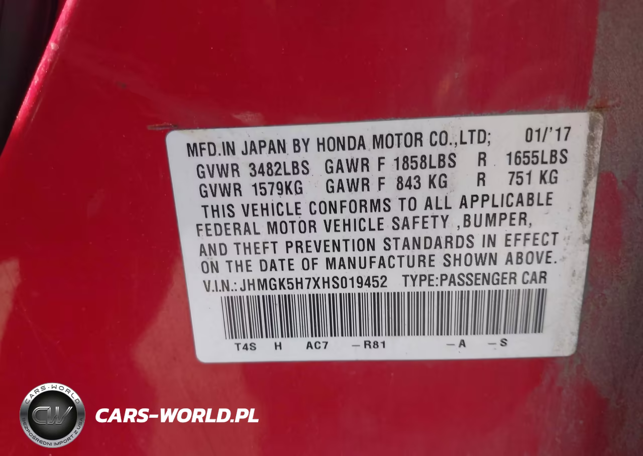 2017 Honda Fit Ex VIN:JHMGK5H7XHS019452 - 9