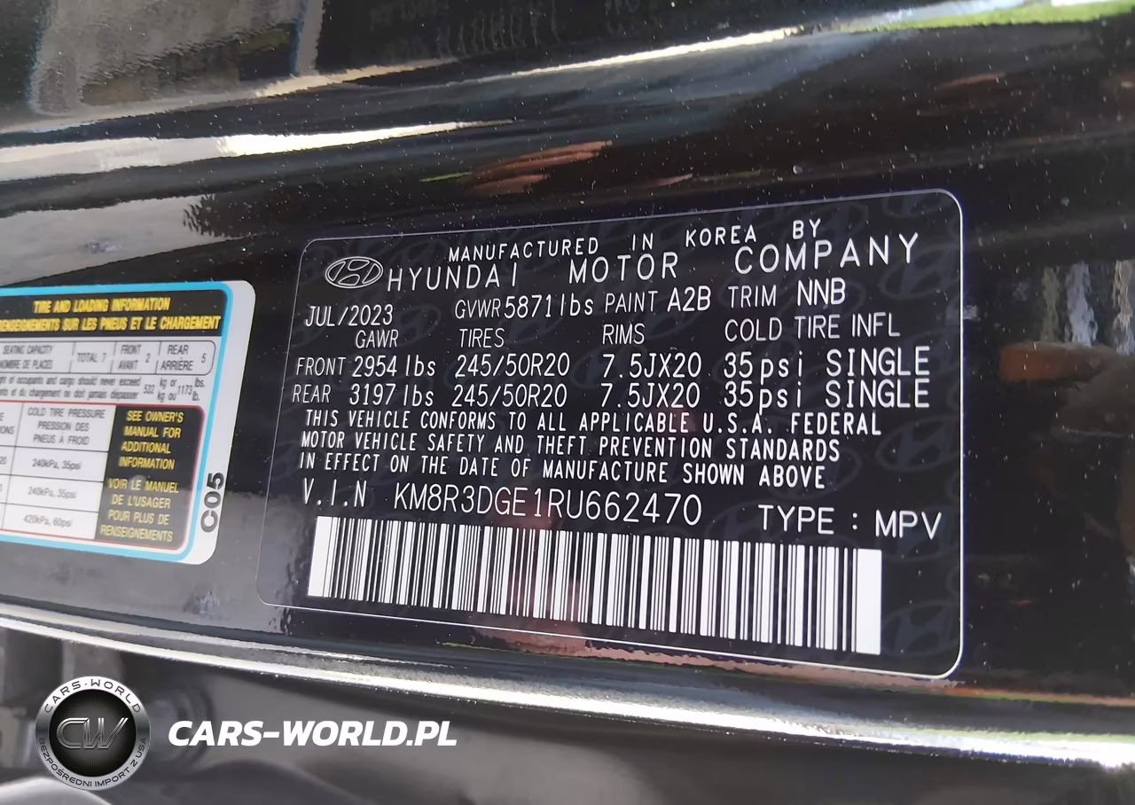 2024 Hyundai Palisade Xrt VIN:KM8R3DGE1RU662470 - 9