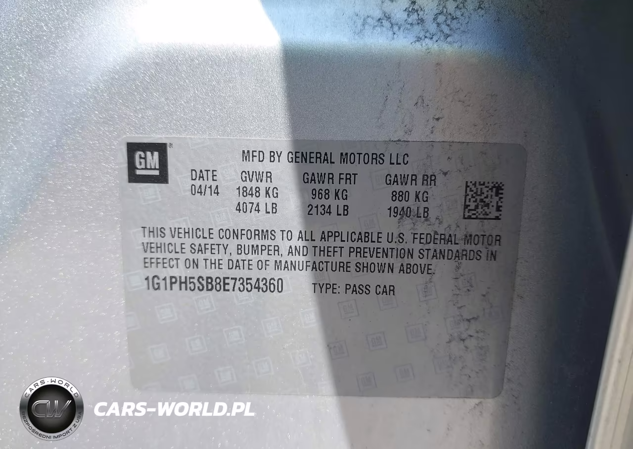 2014 Chevrolet Cruze Eco Auto VIN:1G1PH5SB8E7354360 - 9