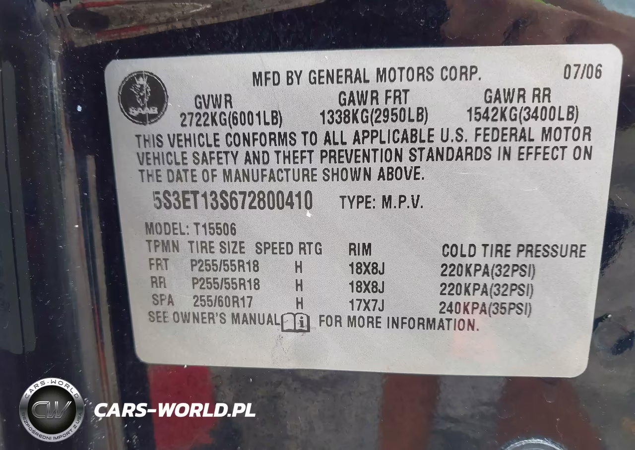 2007 Saab 9-7X 4.2I VIN:5S3ET13S672800410 - 9