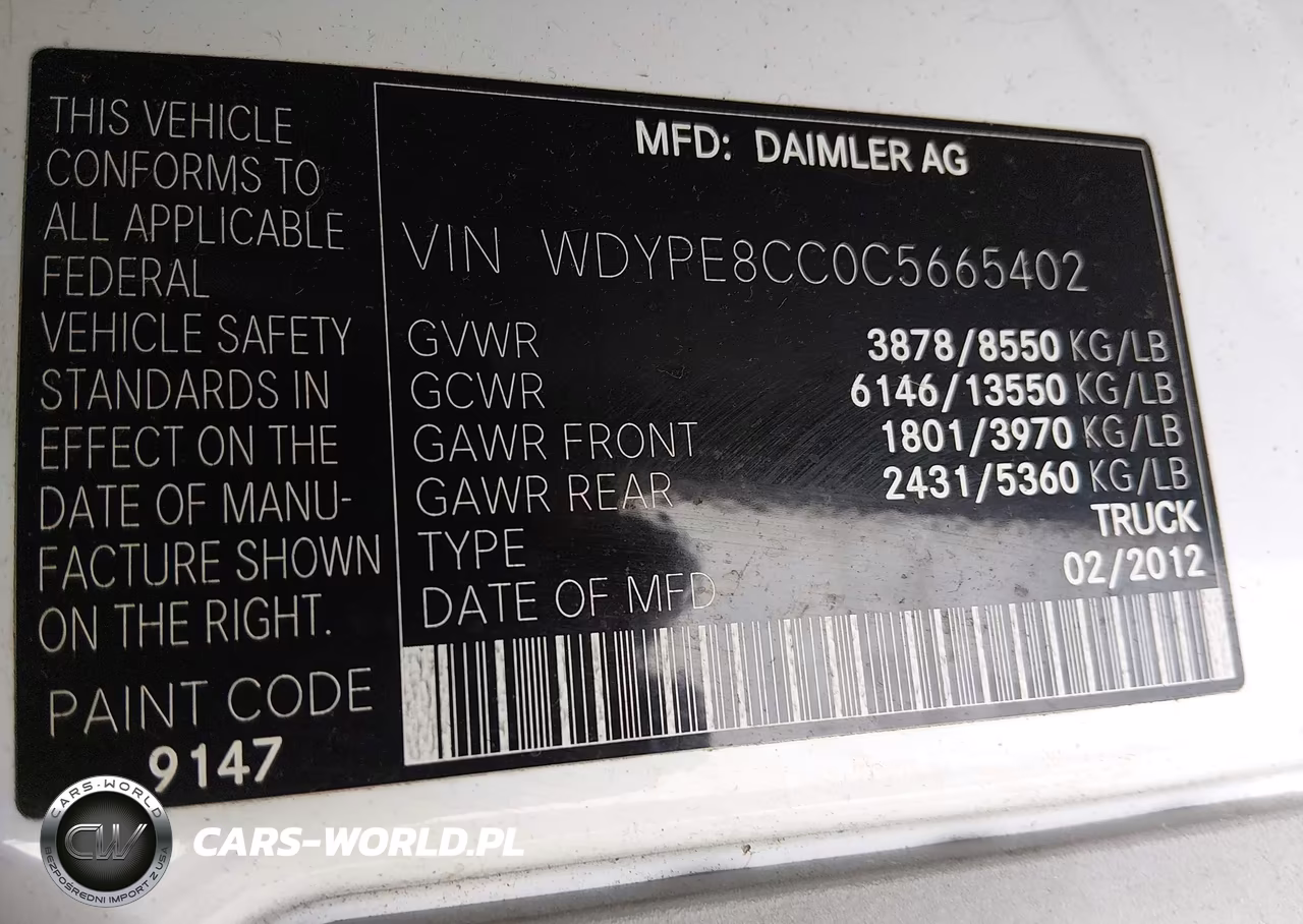 2012 Freightliner Sprinter 2500 VIN:WDYPE8CC0C5665402 - 9