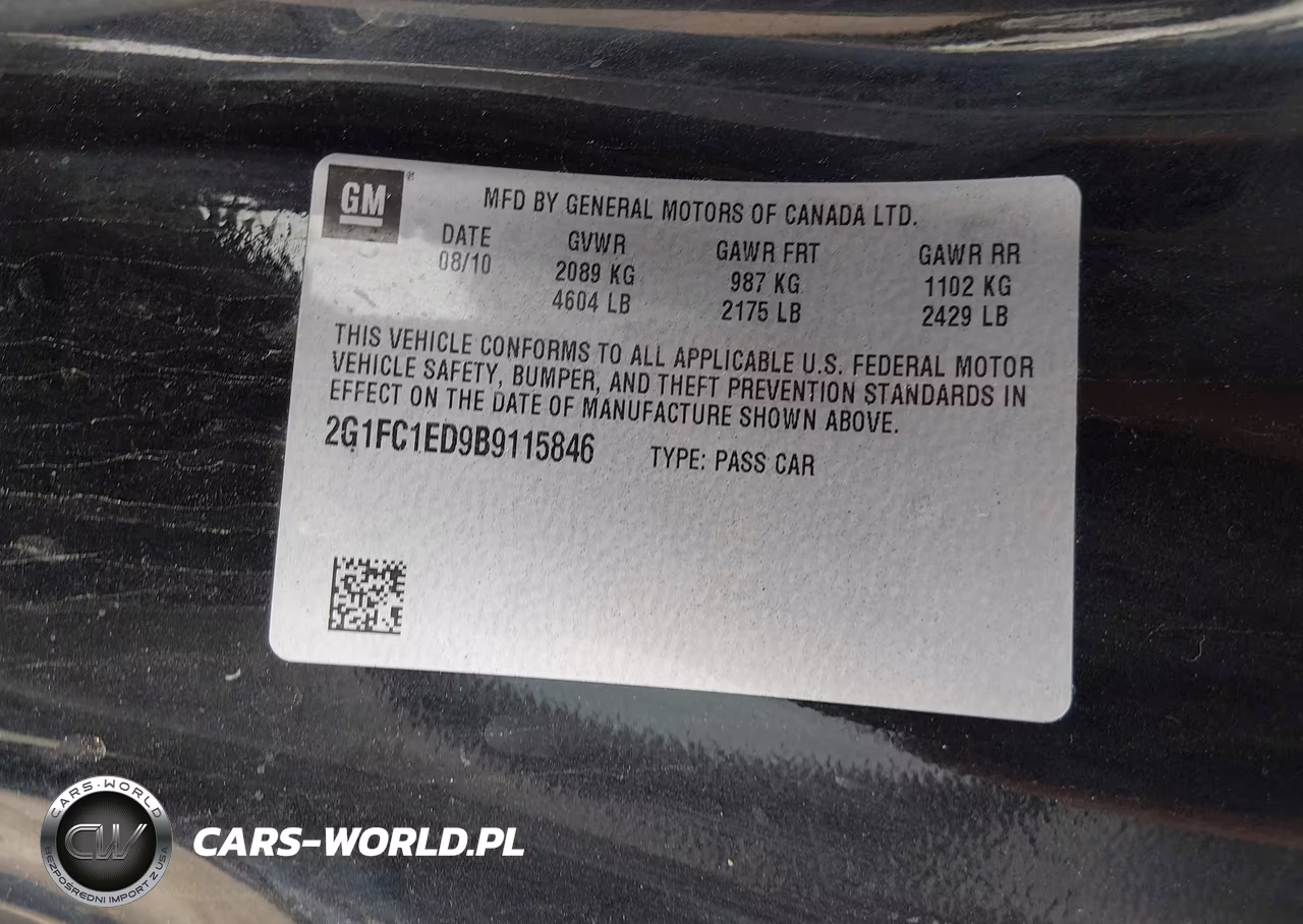 2011 Chevrolet Camaro 2Lt VIN:2G1FC1ED9B9115846 - 9