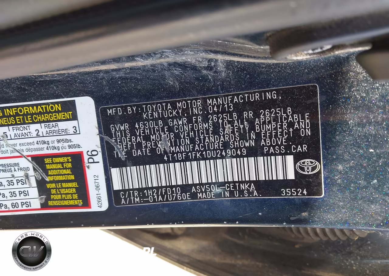 2013 Toyota Camry Le VIN:4T1BF1FK1DU249049 - 9