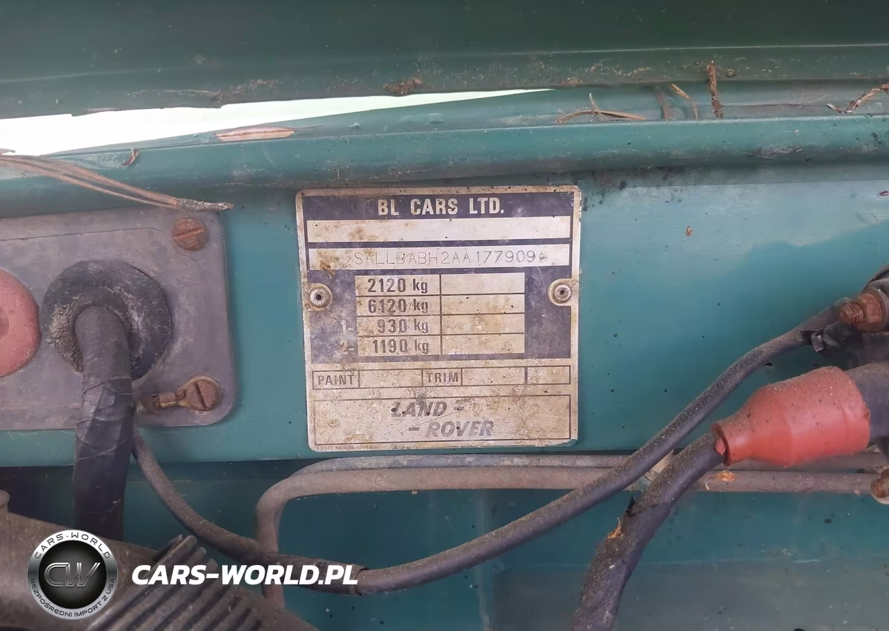 1982 Land Rover Series Iii VIN:SALLBABH2AA177909 - 9