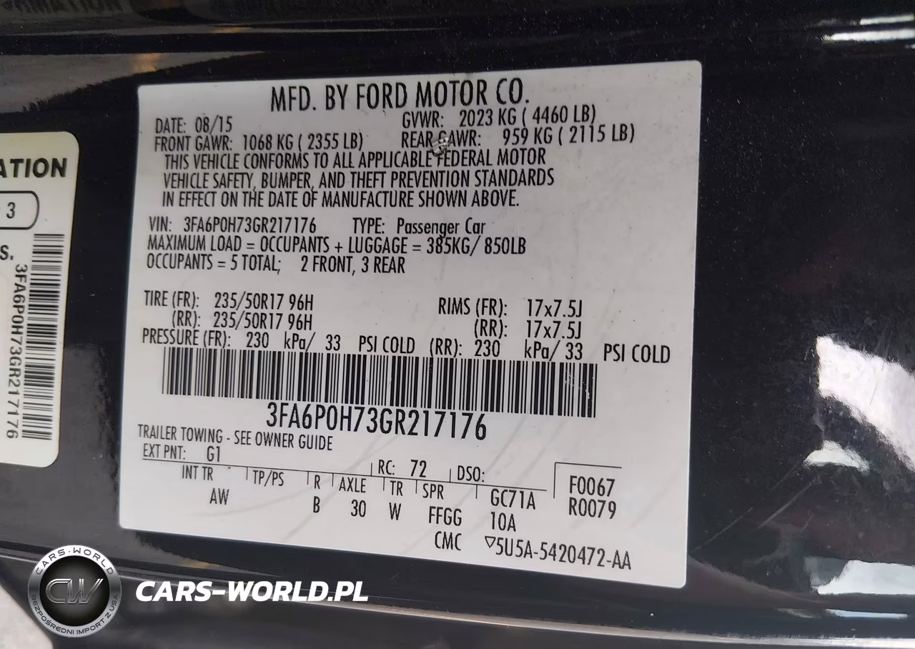2016 Ford Fusion Se VIN:3FA6P0H73GR217176 - 9