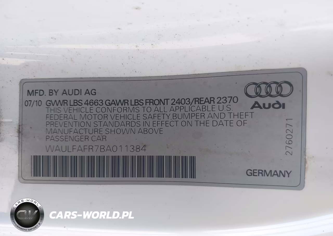 2011 Audi A5 2.0T Premium VIN:WAULFAFR7BA011384 - 9
