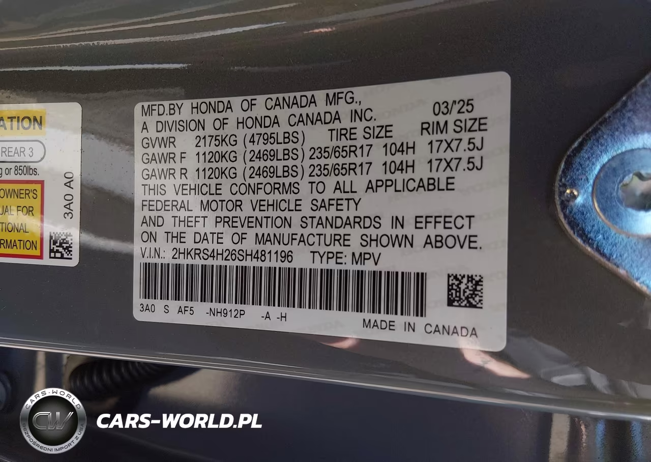 2025 Honda Cr-V Lx Awd VIN:2HKRS4H26SH481196 - 9