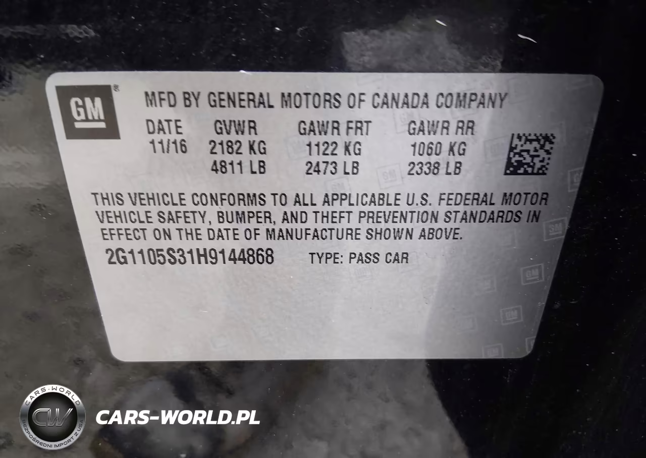 2017 Chevrolet Impala 1Lt VIN:2G1105S31H9144868 - 9