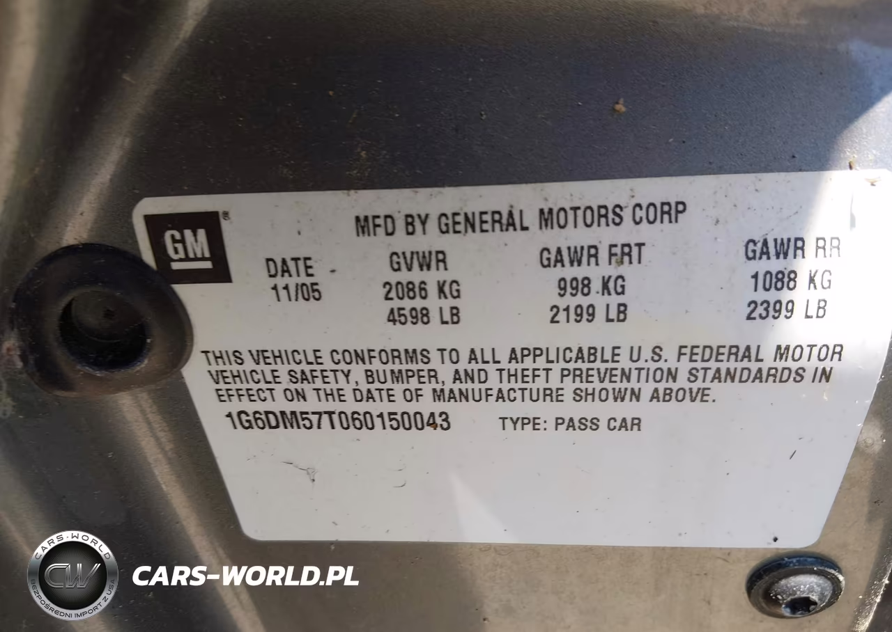 2006 Cadillac Cts Standard VIN:1G6DM57T060150043 - 9