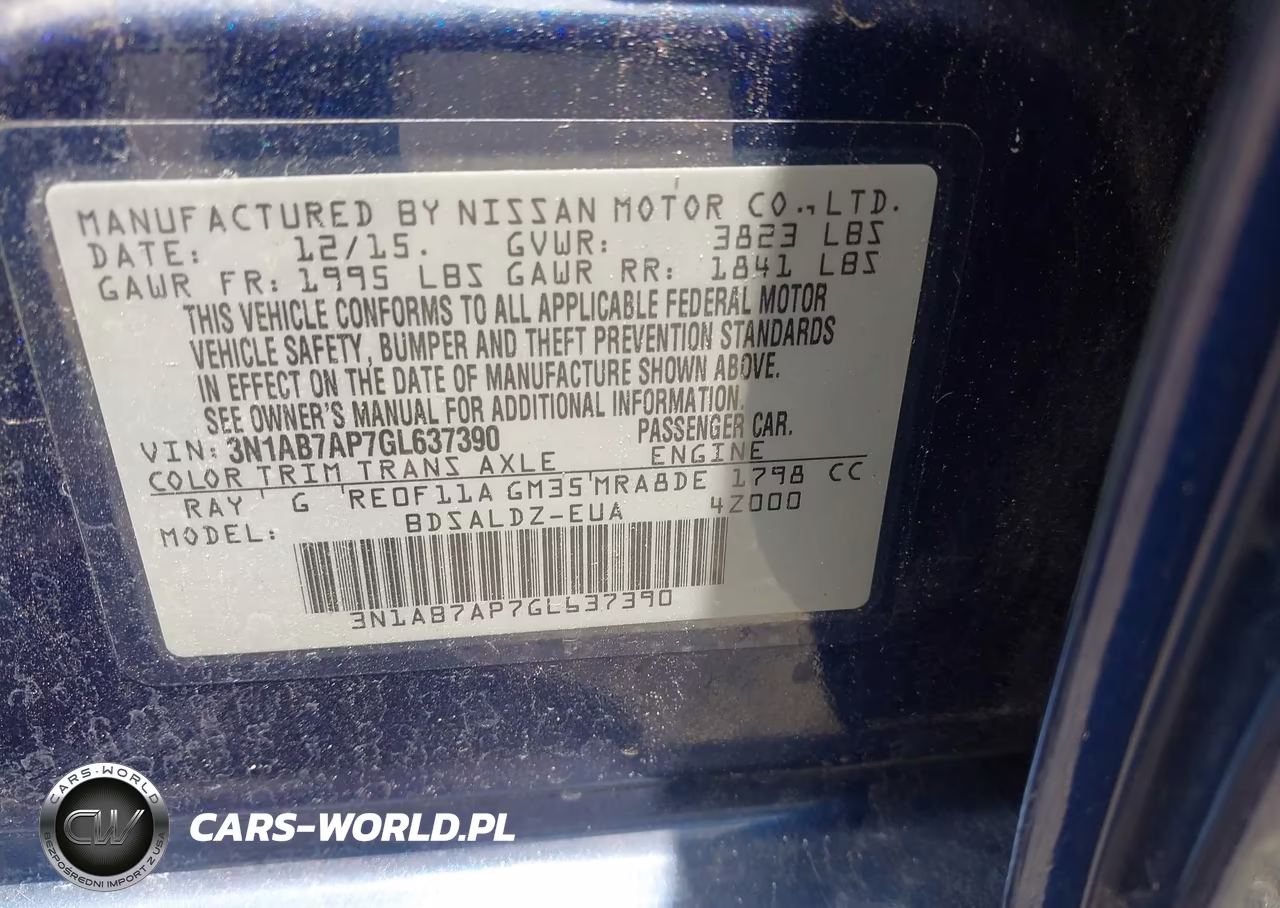 2016 Nissan Sentra Fe+ S-S-Sl-Sr-Sv VIN:3N1AB7AP7GL637390 - 9
