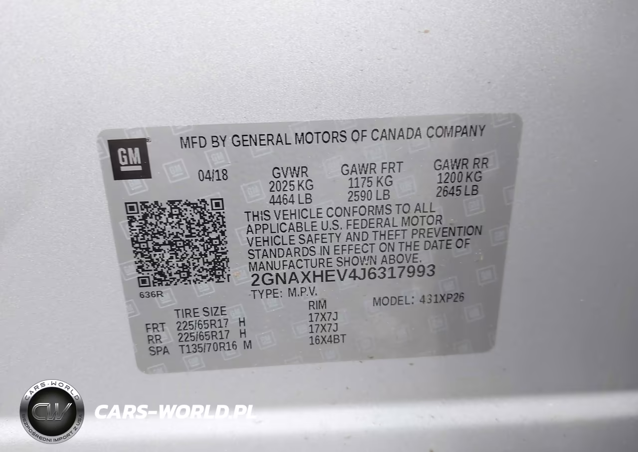 2018 Chevrolet Equinox Ls VIN:2GNAXHEV4J6317993 - 9
