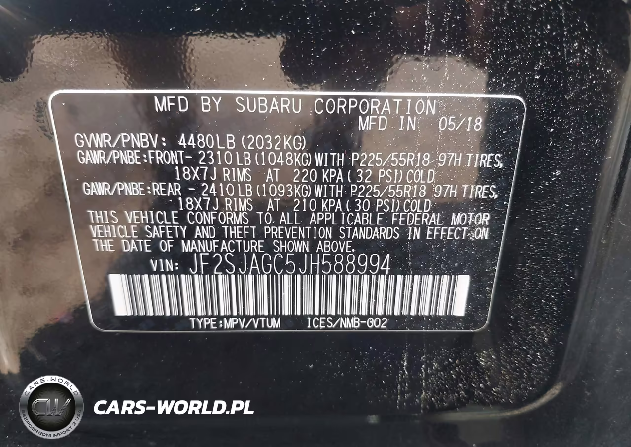 2018 Subaru Forester 2.5I Premium VIN:JF2SJAGC5JH588994 - 9