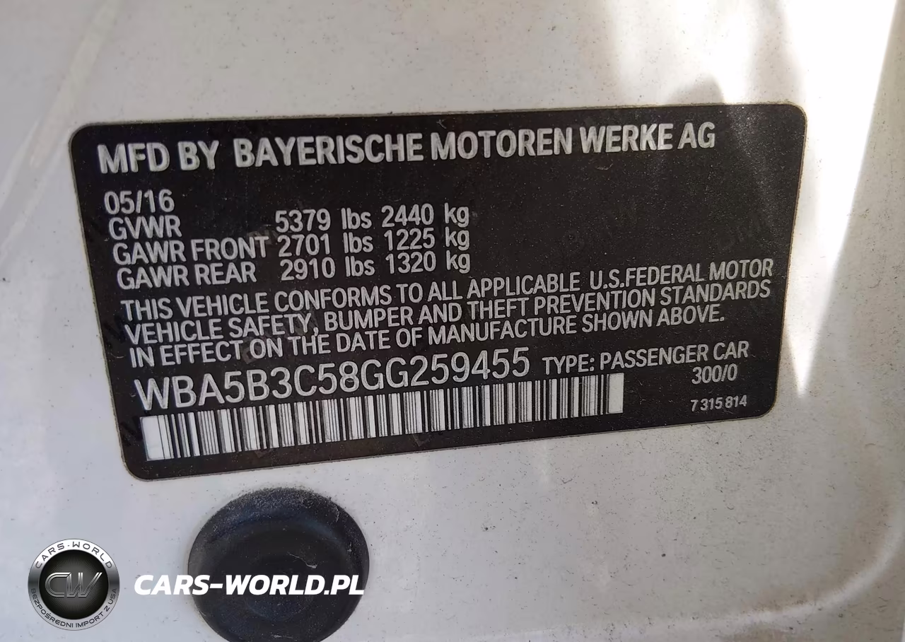2016 BMW 535I xDrive VIN:WBA5B3C58GG259455 - 9