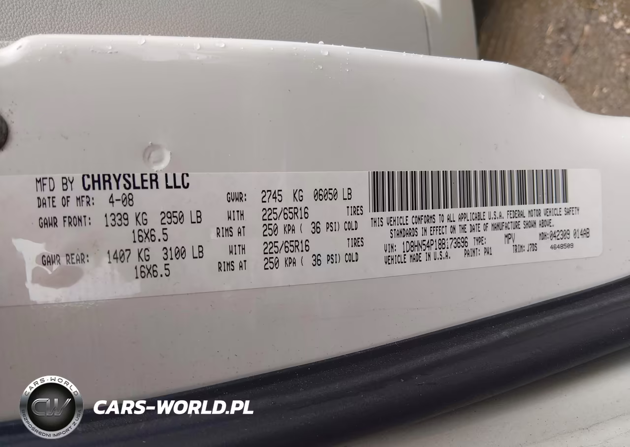 2008 Dodge Grand Caravan Sxt VIN:1D8HN54P18B173696 - 9