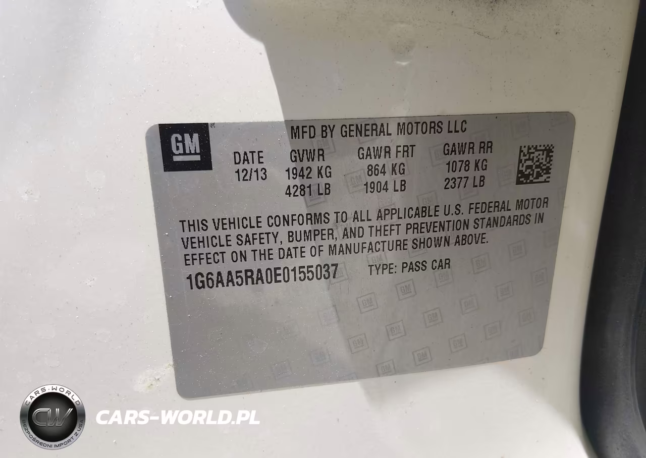 2014 Cadillac Ats Standard VIN:1G6AA5RA0E0155037 - 9