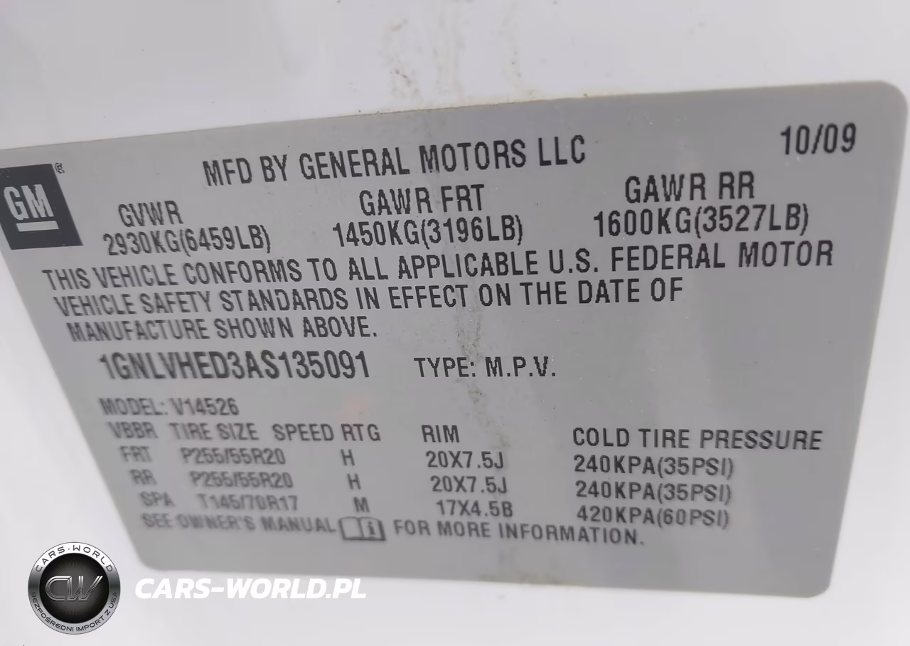 2010 Chevrolet Traverse Ltz VIN:1GNLVHED3AS135091 - 9