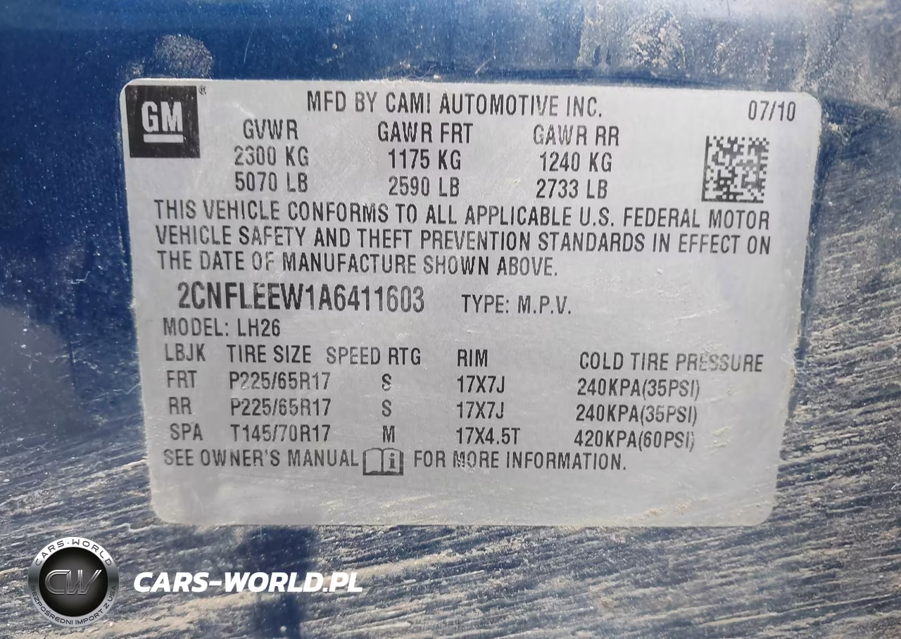 2010 Chevrolet Equinox Lt VIN:2CNFLEEW1A6411603 - 9