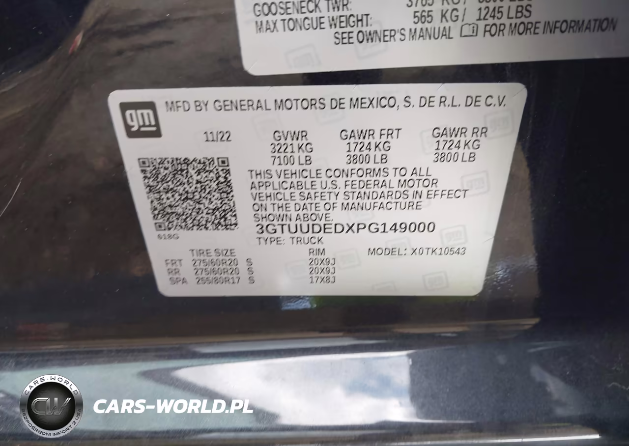 2023 GMC Sierra 1500 4Wd Short Box Slt VIN:3GTUUDEDXPG149000 - 9