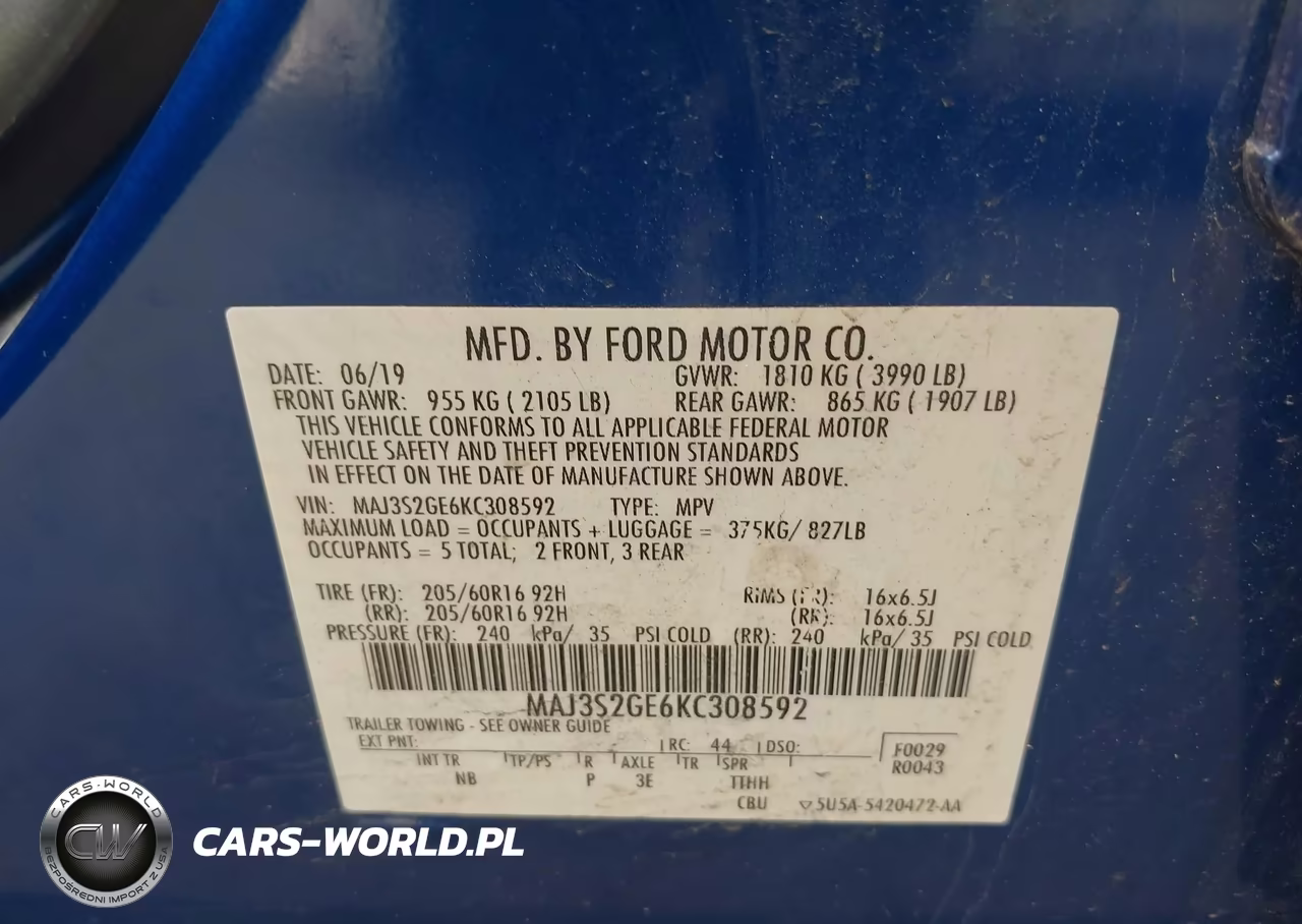 2019 Ford Ecosport Se VIN:MAJ3S2GE6KC308592 - 9