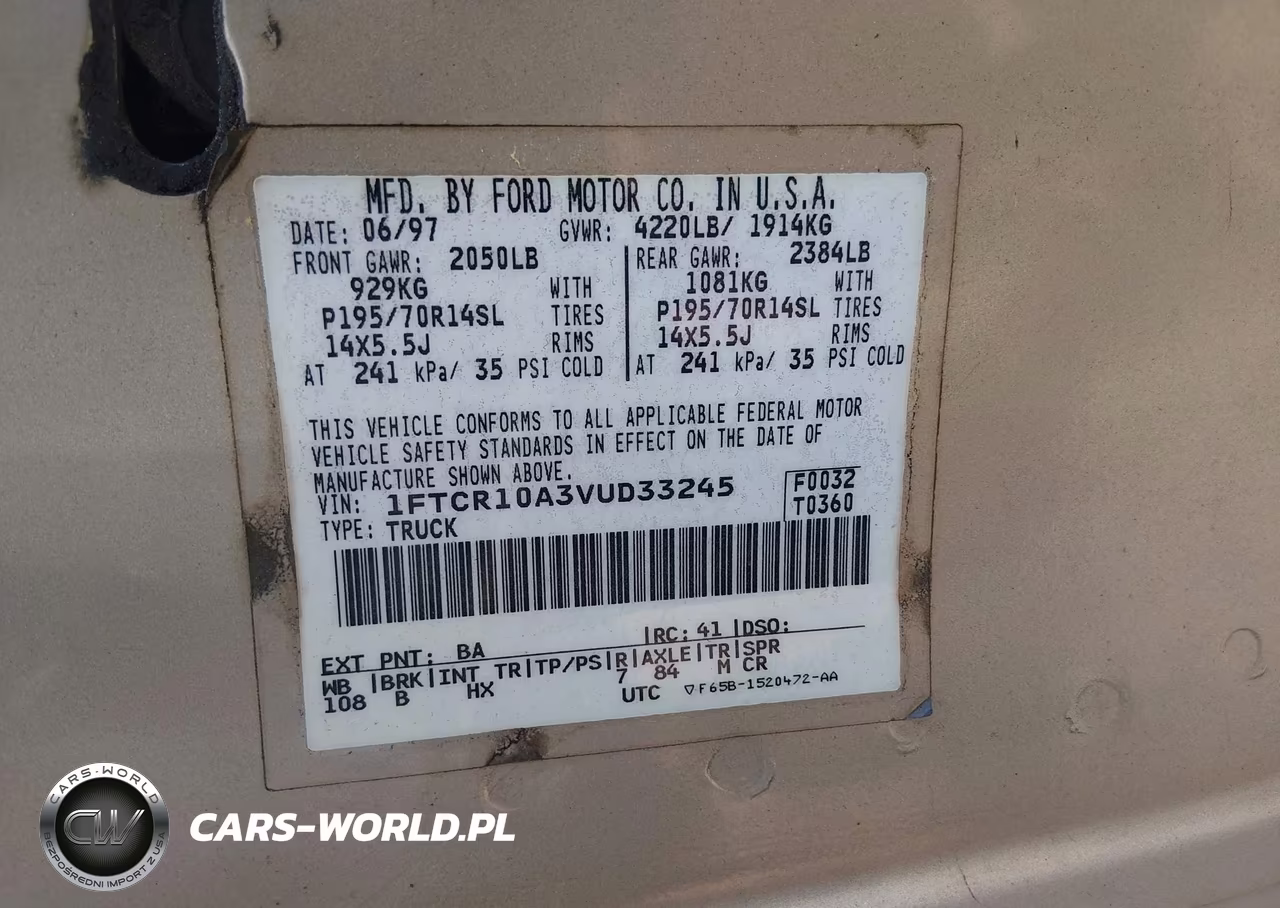 1997 Ford Ranger Splash-Xl-Xlt VIN:1FTCR10A3VUD33245 - 9