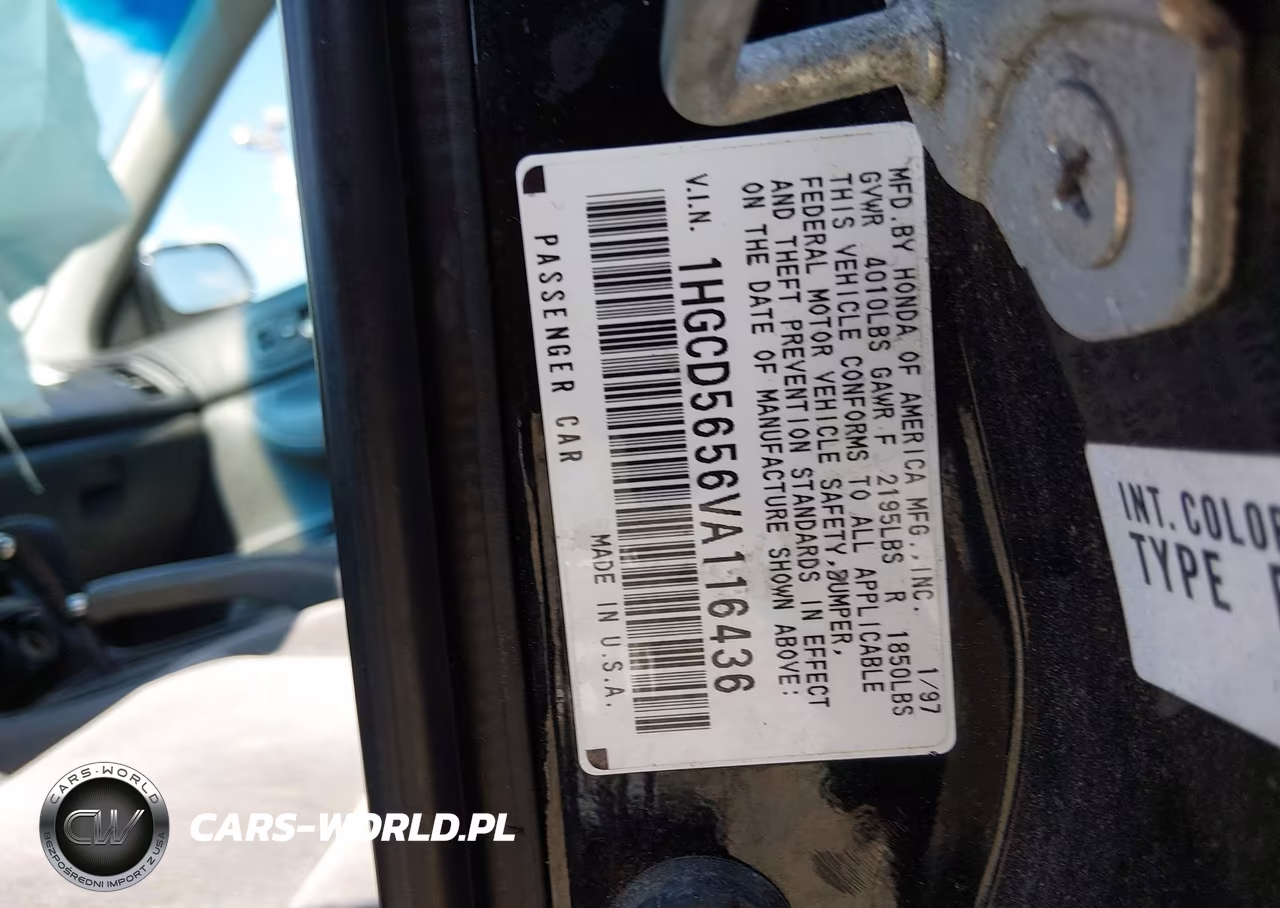 1997 Honda Accord Ex VIN:1HGCD5656VA116436 - 9