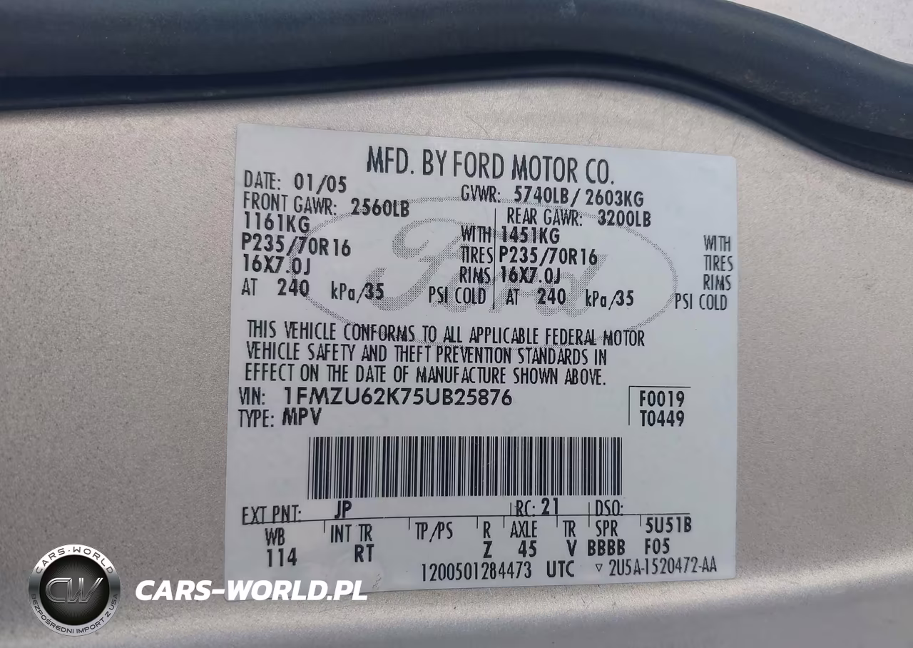 2005 Ford Explorer Xls-Xls Sport VIN:1FMZU62K75UB25876 - 9