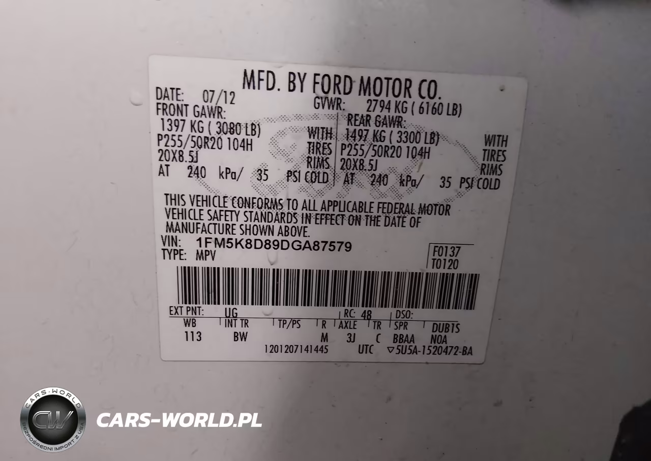 2013 Ford Explorer Xlt VIN:1FM5K8D89DGA87579 - 9
