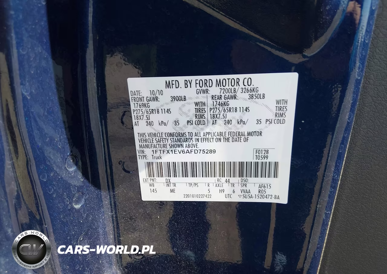 2010 Ford F-150 Fx4-Lariat-Xl-Xlt VIN:1FTFX1EV6AFD75289 - 9