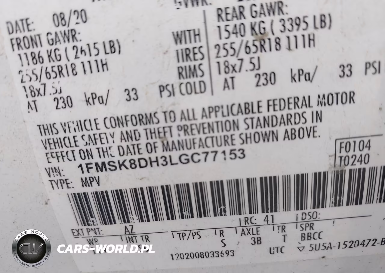 2020 Ford Explorer Xlt VIN:1FMSK8DH3LGC77153 - 9