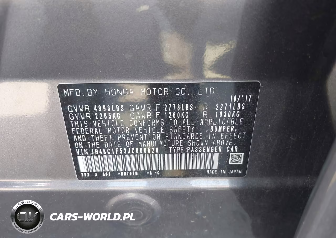 2018 Acura Rlx VIN:JH4KC1F53JC000520 - 9
