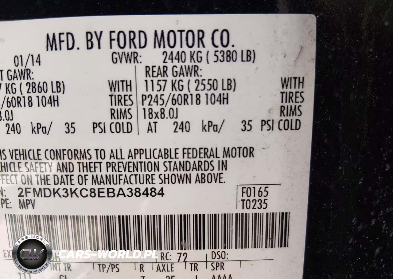 2014 Ford Edge Limited VIN:2FMDK3KC8EBA38484 - 9
