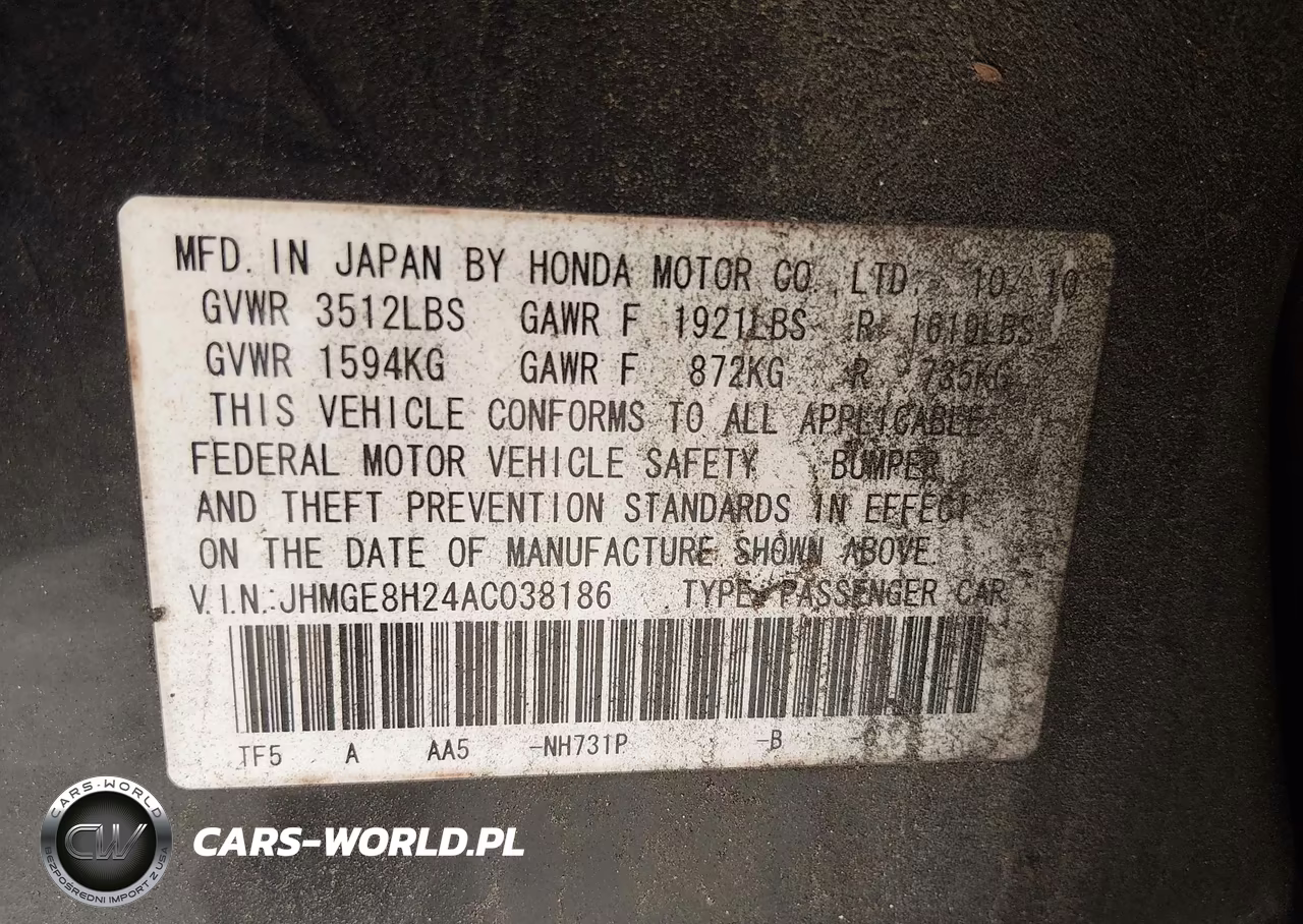 2010 Honda Fit VIN:JHMGE8H24AC038186 - 9