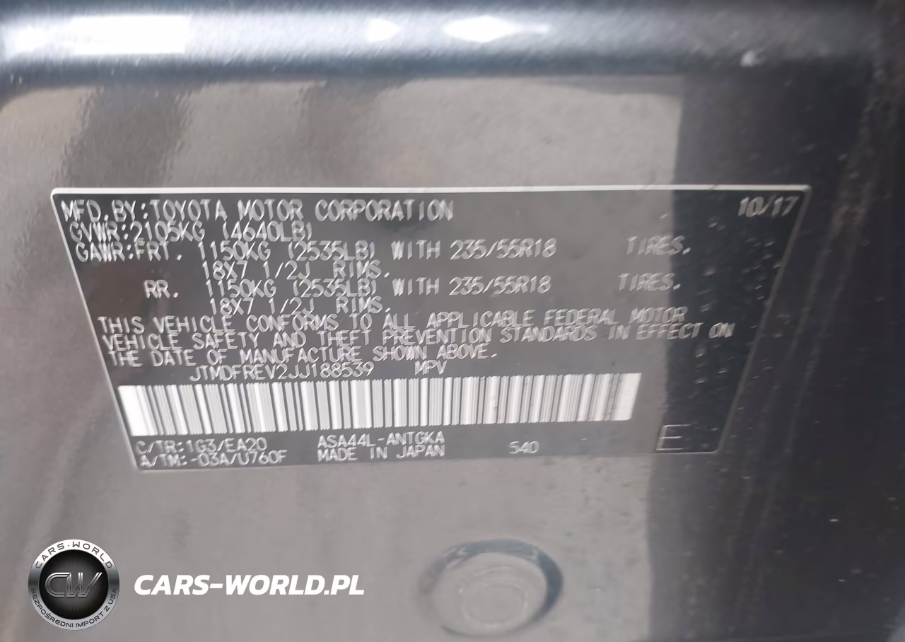 2018 Toyota Rav4 Limited VIN:JTMDFREV2JJ188539 - 9
