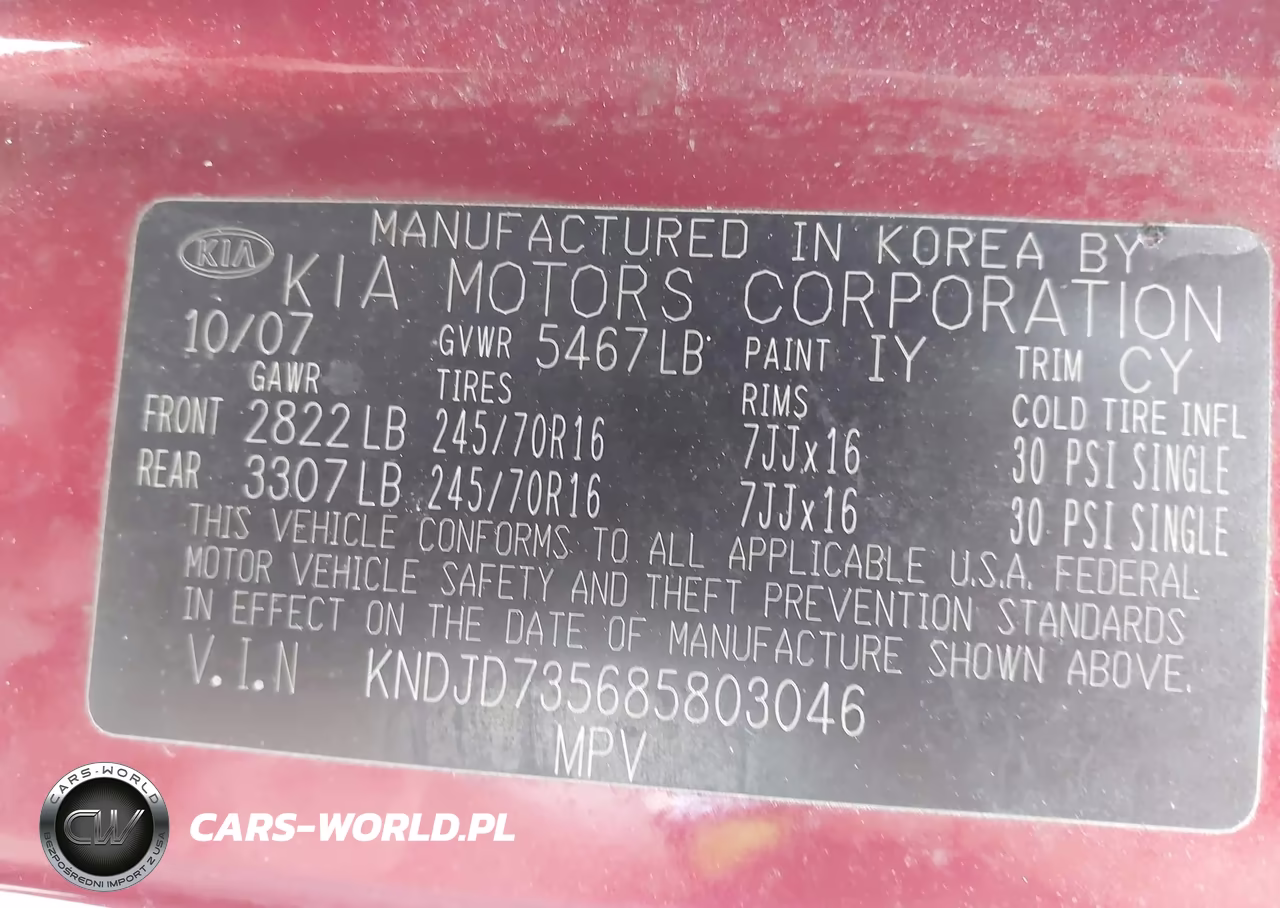 2008 Kia Sorento Lx VIN:KNDJD735685803046 - 9